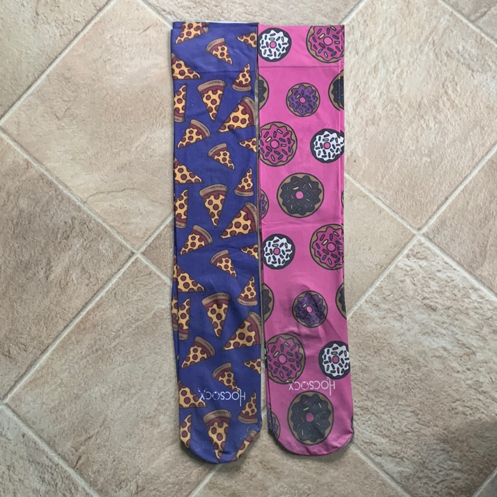 2 pair HocSocx Socks in Pizza & Donut